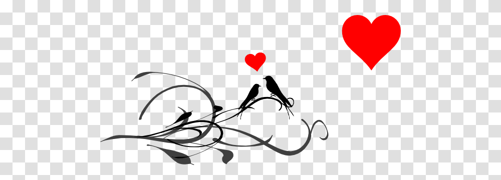 Love Birds In Tree Clipart Black And White, Plant, Animal, Flower Transparent Png