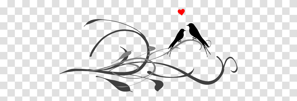 Love Birds On A Branch Clip Art, Animal, Blackbird, Agelaius Transparent Png