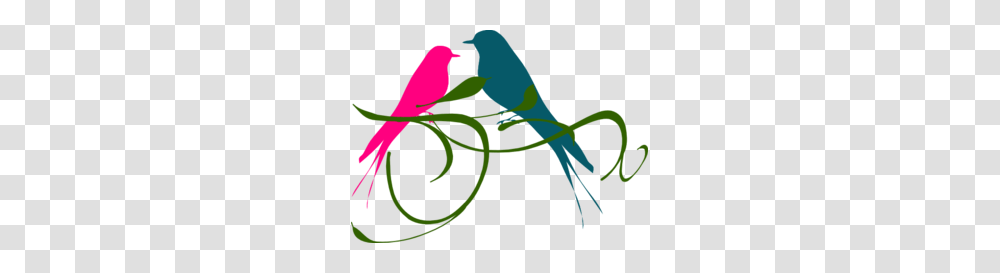Love Birds Pink And Teal Clip Art, Animal, Plant, Anole, Reptile Transparent Png