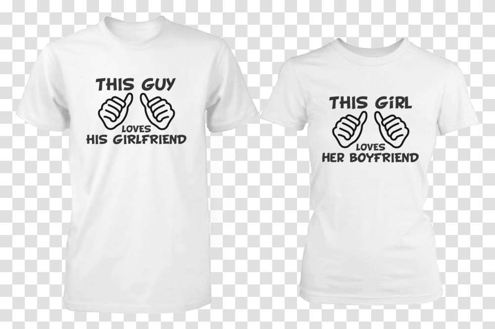 Love Boyfriend And Girlfriend Shirts, Apparel, T-Shirt, Sleeve Transparent Png