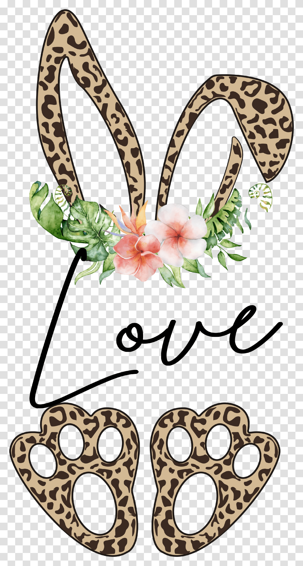 Love Bunny Ears And Feet With Various, Plant, Flower, Blossom, Flower Arrangement Transparent Png