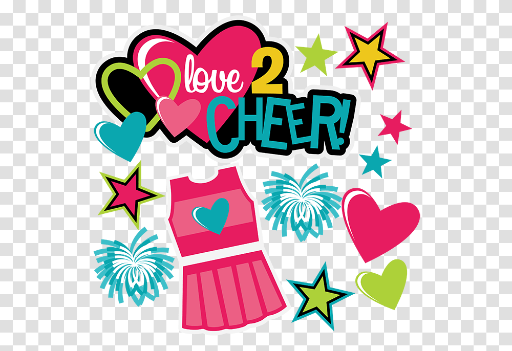 Love Cheer Scrapbook Collection Cheerleading, Star Symbol Transparent Png