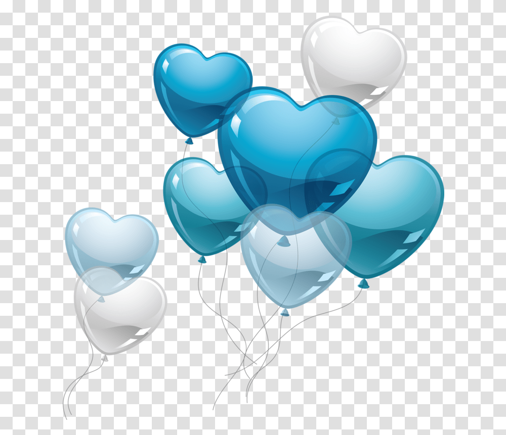 Love Clipart Blue Birthday Balloons Blue Blue Birthday Balloon Background, Heart Transparent Png