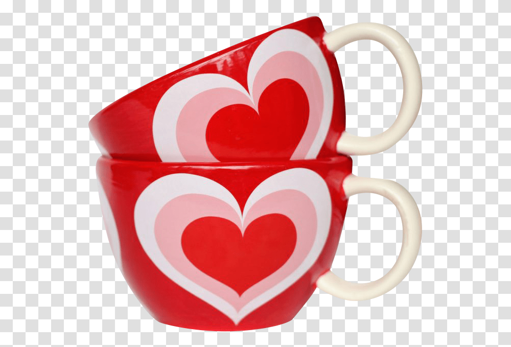 Love Coffee Cups Happy Valentines Day Real Estate, Latte, Beverage, Drink, Bowl Transparent Png