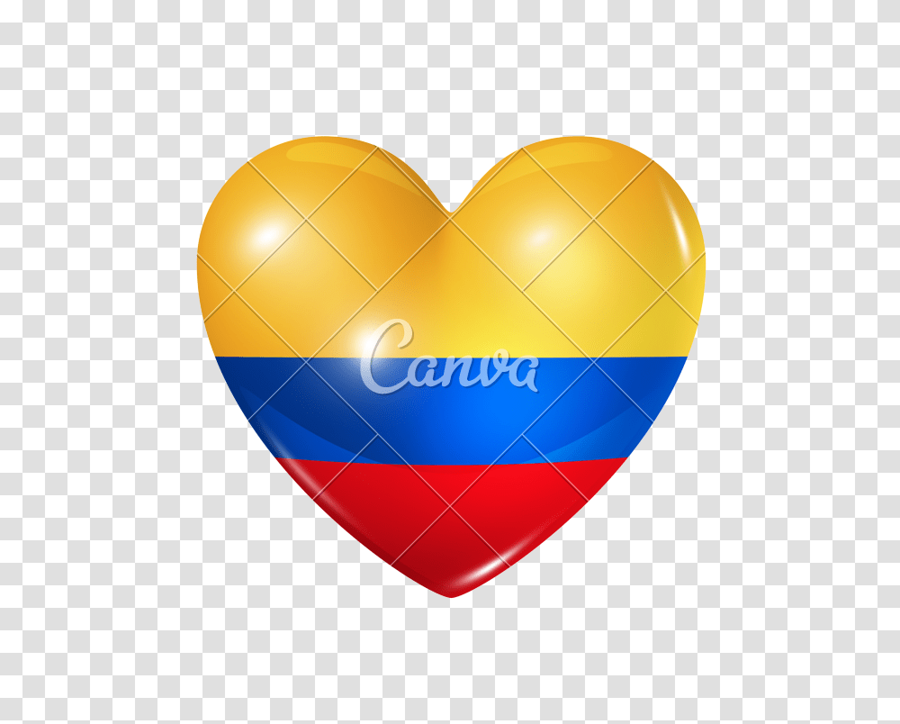 Love Colombia Heart Flag Icon, Balloon Transparent Png
