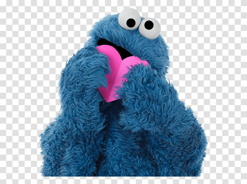 Love Cookie Monster And Quote Image, Apparel, Toy, Plush Transparent Png