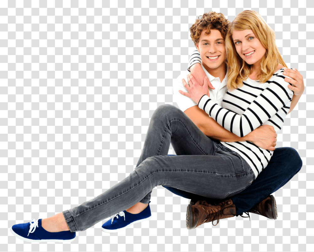 Love Couple Image Sitting On A Boyfriend's Lap, Person, Shoe, Footwear Transparent Png