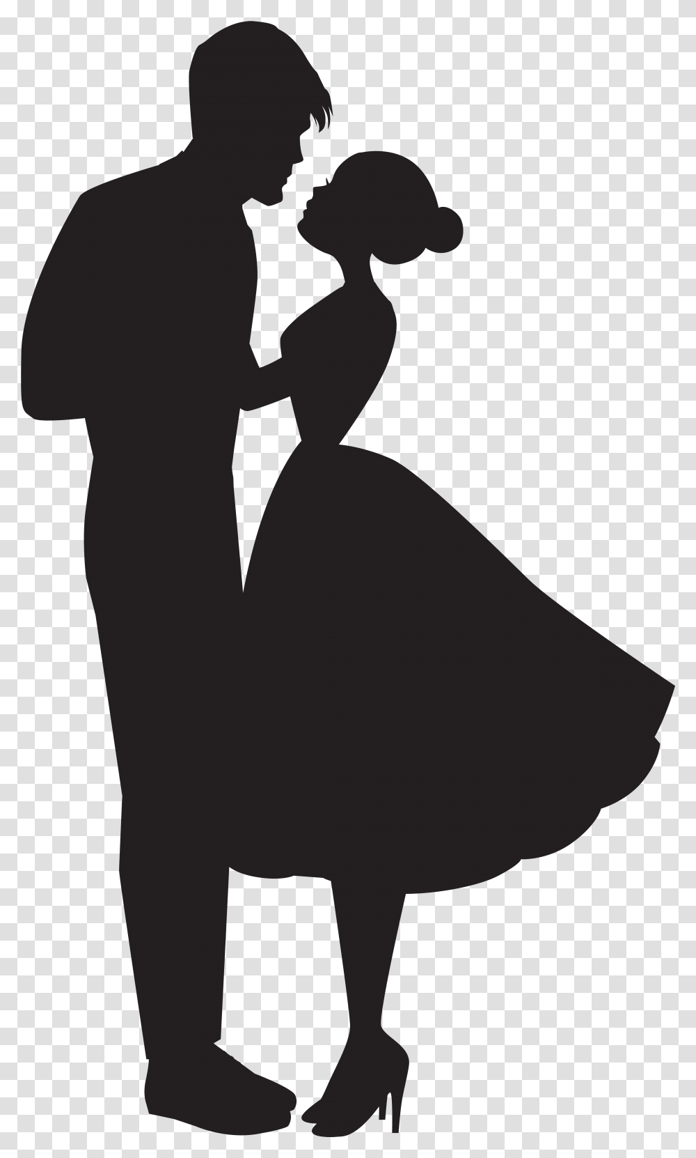 Love Couple Silhouette Clip Art Love Couple Clip Art, Person, Human, Kneeling, Leisure Activities Transparent Png