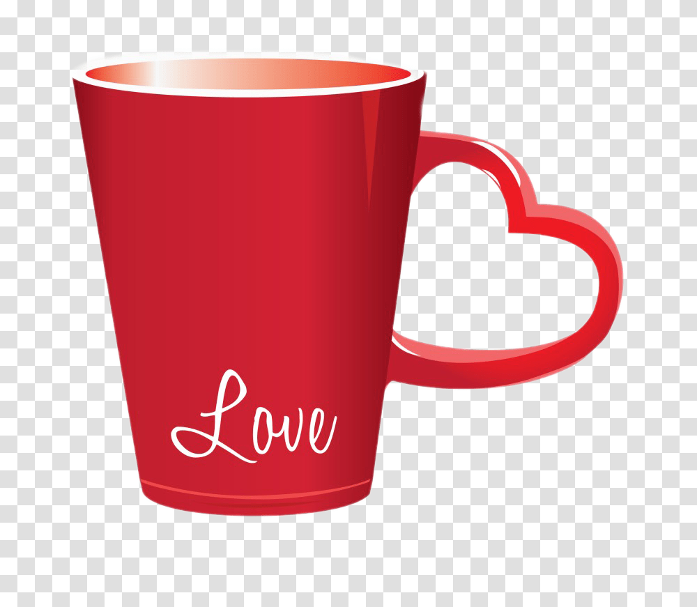 Love Cup Clipart Red Valentines Day Mugs, Coffee Cup, Espresso, Beverage, Drink Transparent Png