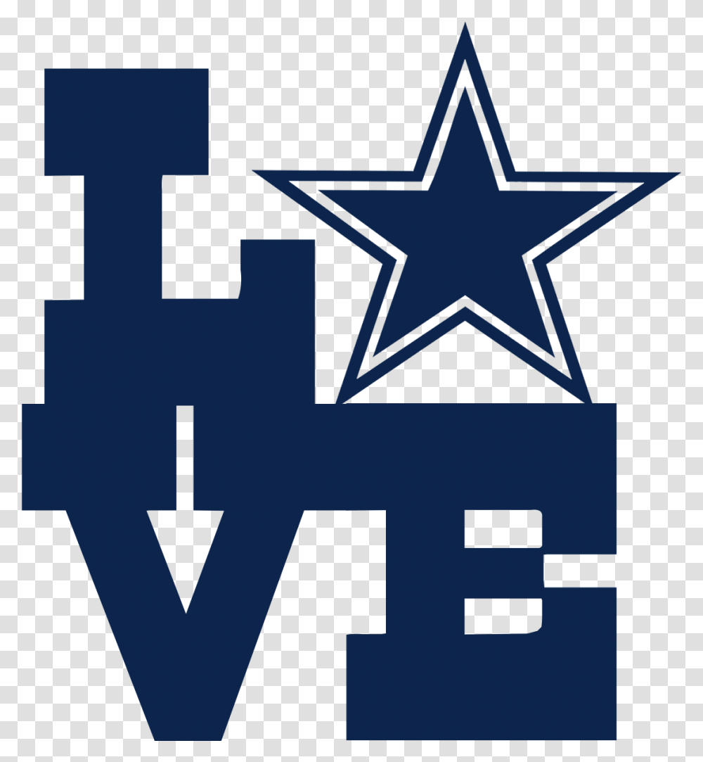 Love Dallas Cartruck Decal Dallas Cowboys Free Svg, Cross, Star Symbol Transparent Png