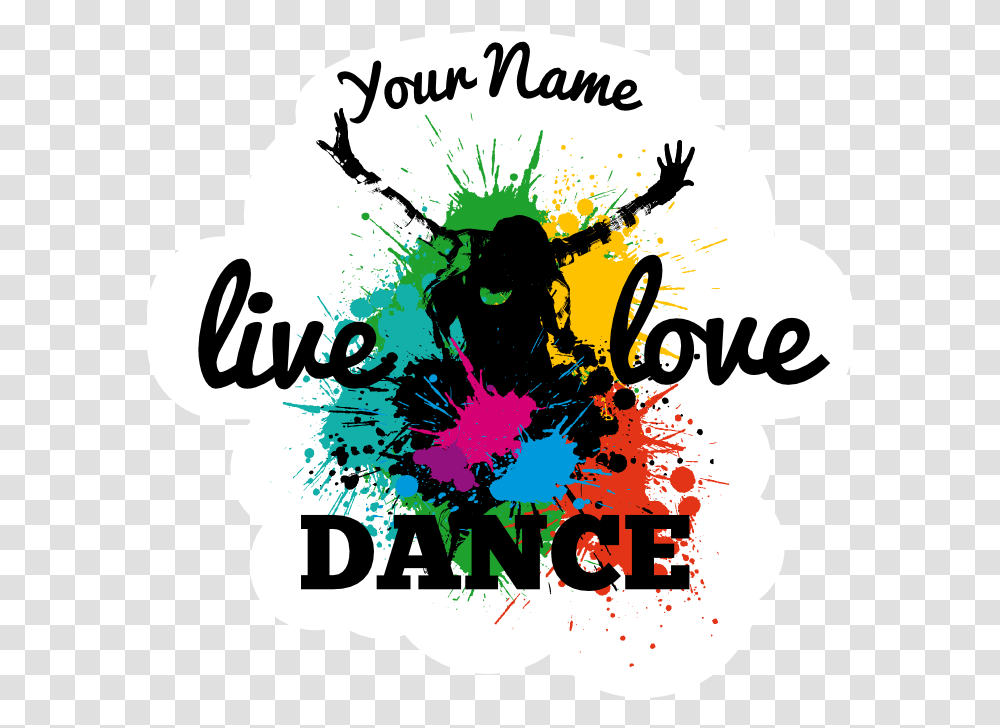 Love Dance Sticker Live Love Dance Logo, Graphics, Art, Label, Text Transparent Png
