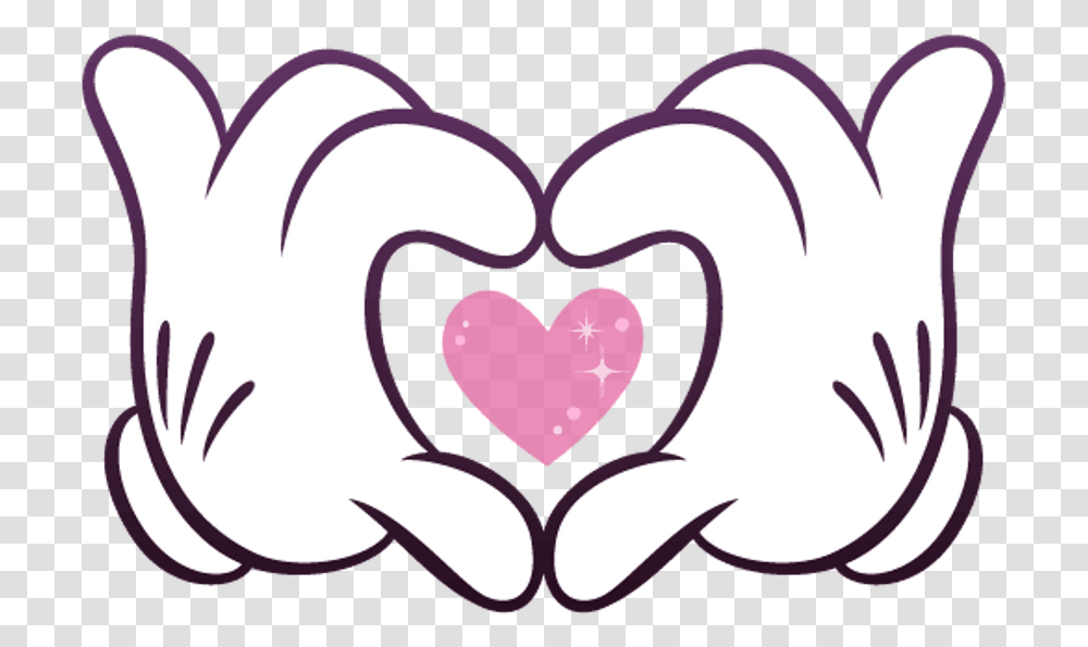 Love Disney Sweet Heart Mickey Mickeymouse Hands Cute Heart, Label, Pillow, Cushion Transparent Png