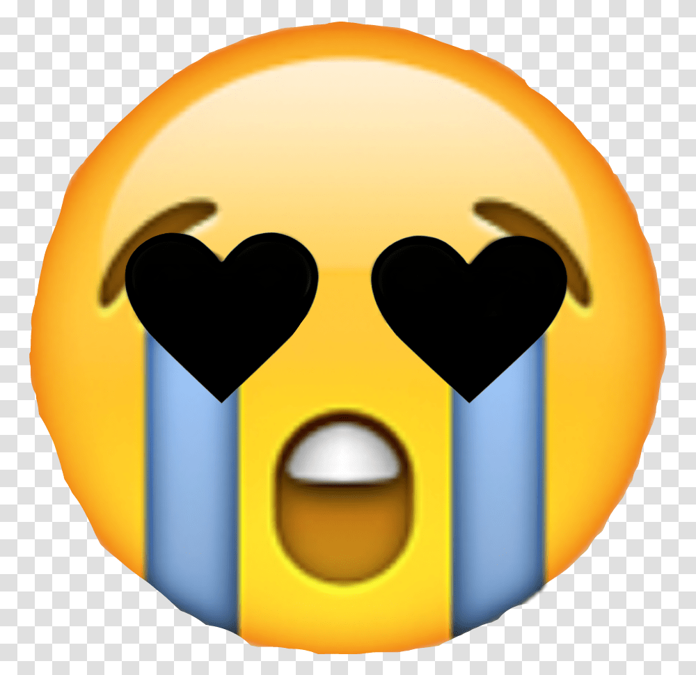 Love Emoji Crying Cryingemoji Instagram Emoji Em, Helmet, Apparel, Light Transparent Png