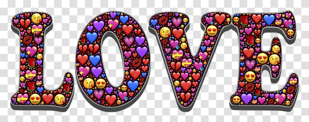 Love Emoji Hearts, Purple, Rug, Egg Transparent Png