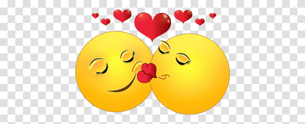 Love Emoji Images Good Morning Happy Kiss Day, Ball, Balloon, Heart, Pac Man Transparent Png
