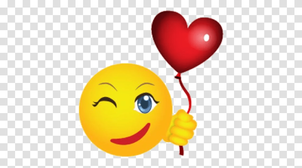 Love Emoji Picture Smiley, Balloon, Heart, Pac Man Transparent Png