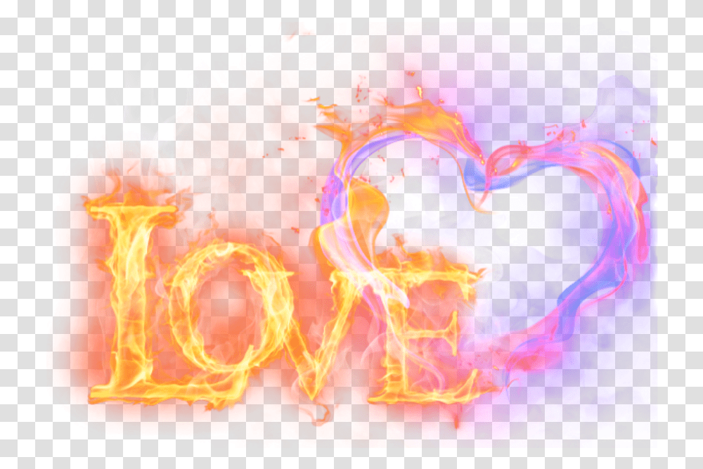 Love Fire Smoke Heart Love Text Fire, Light, Bonfire, Flame, Animal Transparent Png