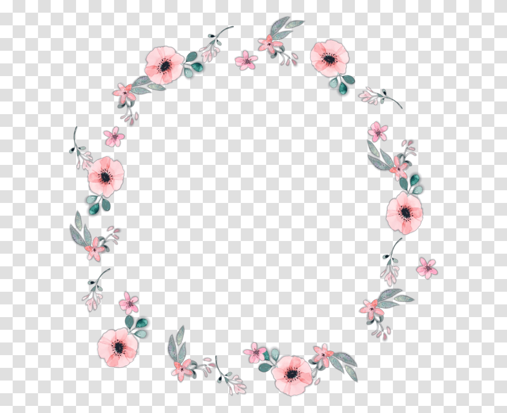Love Flowers Circle Cute Cuteflowers Pinkflowers Bracelet, Floral Design, Pattern Transparent Png