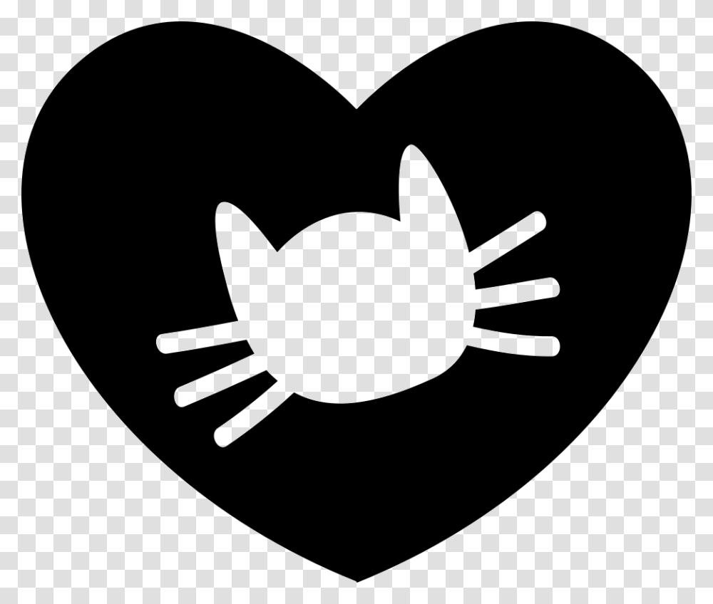 Love For Cats, Stencil, Heart Transparent Png