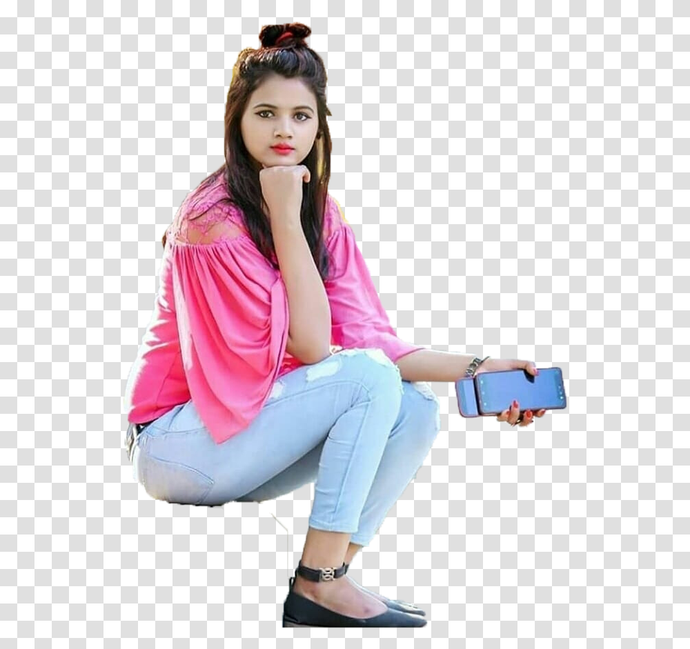 Love Girl For Picsart, Sitting, Person, Female Transparent Png