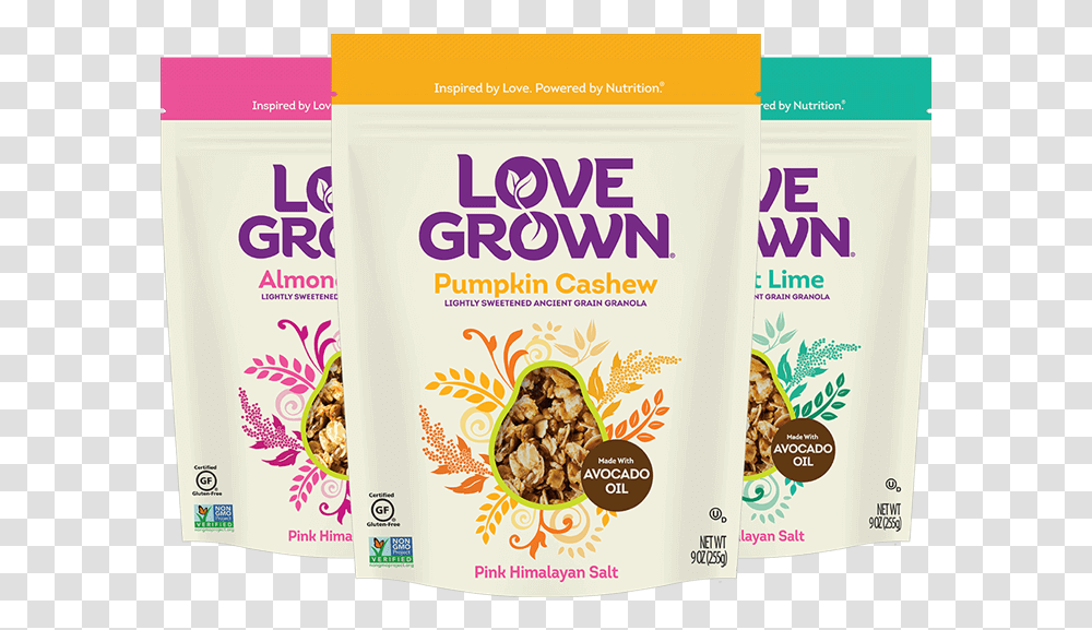 Love Grown Ancient Grains Granola Product Family Bee, Advertisement, Flyer, Poster, Paper Transparent Png