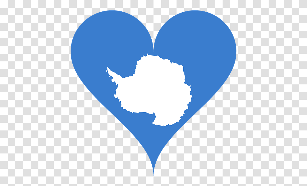 Love Heart Antarctica Flag Blue White Antarctica Flag, Balloon Transparent Png