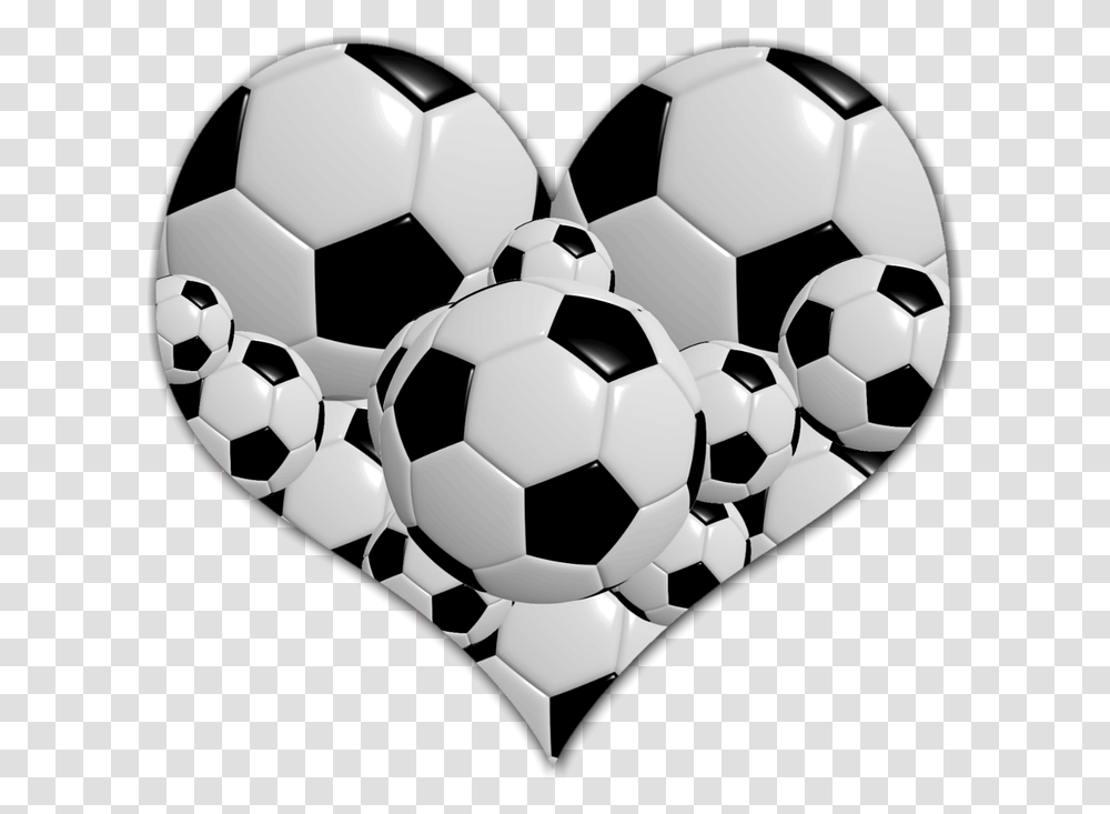 Love Heart Ball Black White Color Foot Coeur, Soccer Ball, Football, Team Sport, Sports Transparent Png
