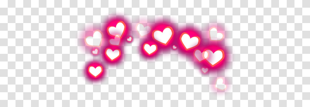 Love Heart Crown Neon Sticker Editing Picsart Download, Hand, LED, Pac Man, Light Transparent Png