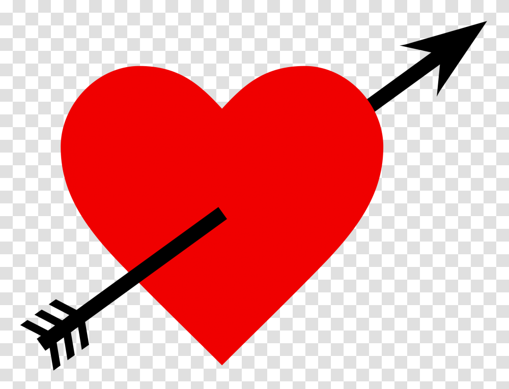 Love Heart Heart With An Arrow Transparent Png