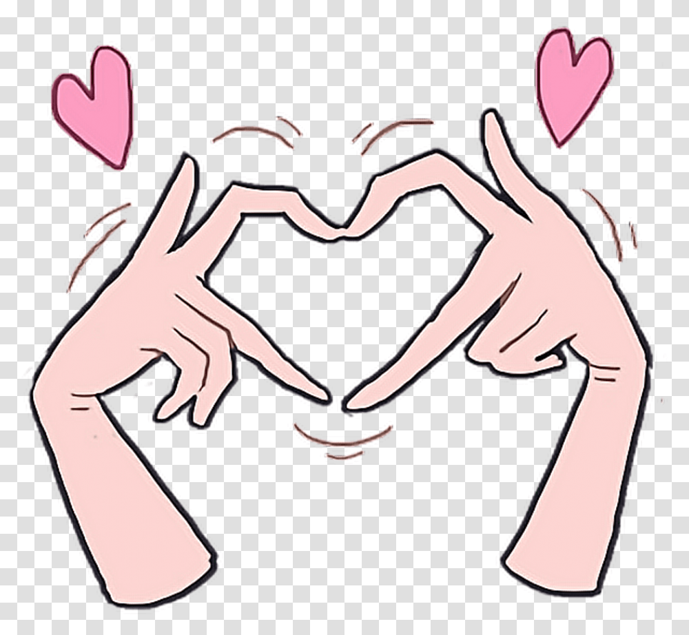 Love Heart Kawaii Cute Hand Hands Cartoon Anime Handpai Different Types Of Hand Hearts, Face, Person, Beard, Mustache Transparent Png