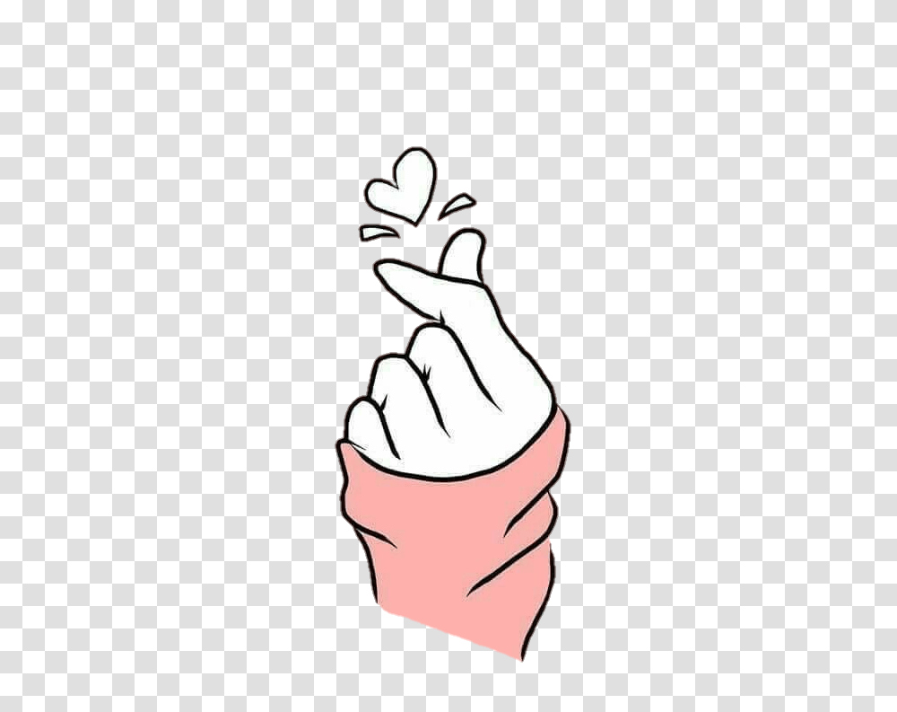 Love Heart Kpop Bts Hand Art Aesthetic Nice Tumblr, Apparel, Paper Transparent Png
