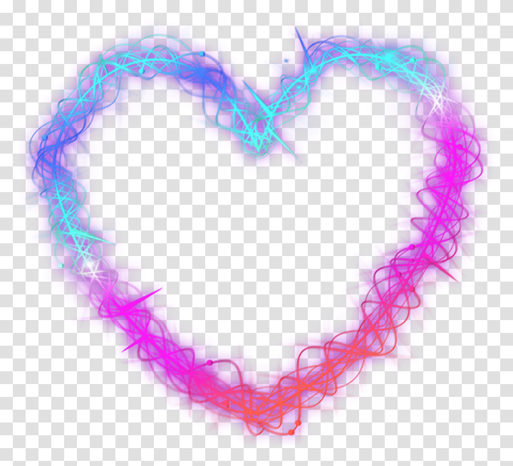 Love Heart Neon Geometric Overlay Layers Glitter Heart, Light, Purple, Person, Human Transparent Png