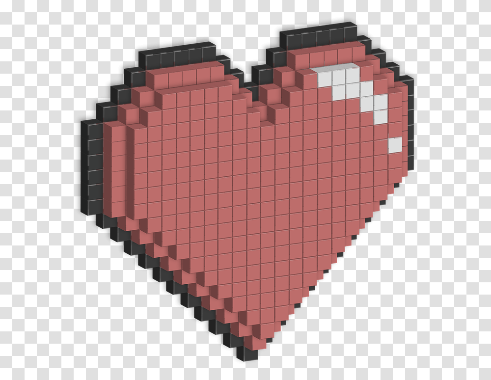 Love Heart Pixels Valentine's Free Vector Graphic On Pixabay Heart, Toy, Brick, Rubber Eraser Transparent Png