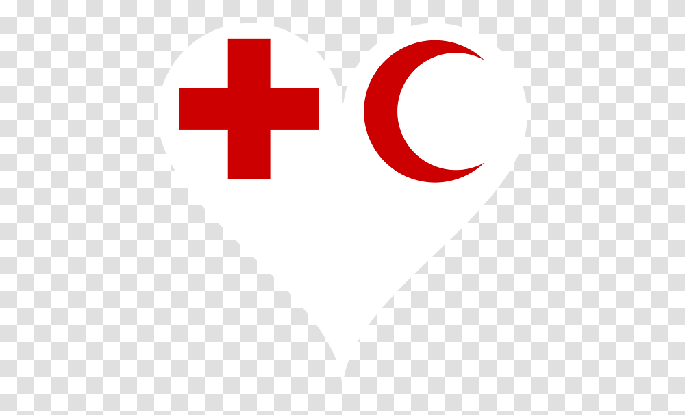 Love Heart Red Cross Red Crescent Federation White Cross, Logo, Trademark, First Aid Transparent Png
