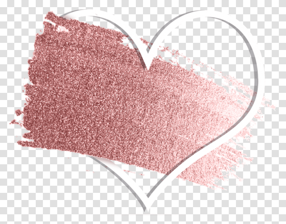 Love Heart Rosegold Pink Brush Glitter Geometric Moldura Rose Gold, Rug, Cushion, Purse, Handbag Transparent Png