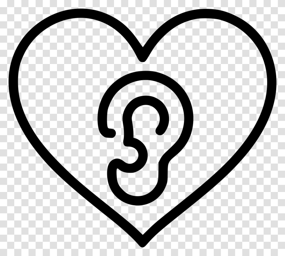 Love Heart Sound Ears Promises Loving Heart, Label, Sticker Transparent Png