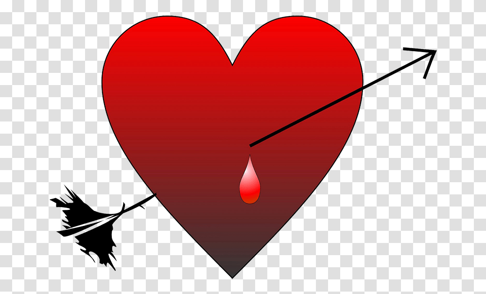 Love Heart With Arrow And Blood Drop Serdce Krasnoe So Streloj, Balloon, Maroon, Pattern, Ornament Transparent Png
