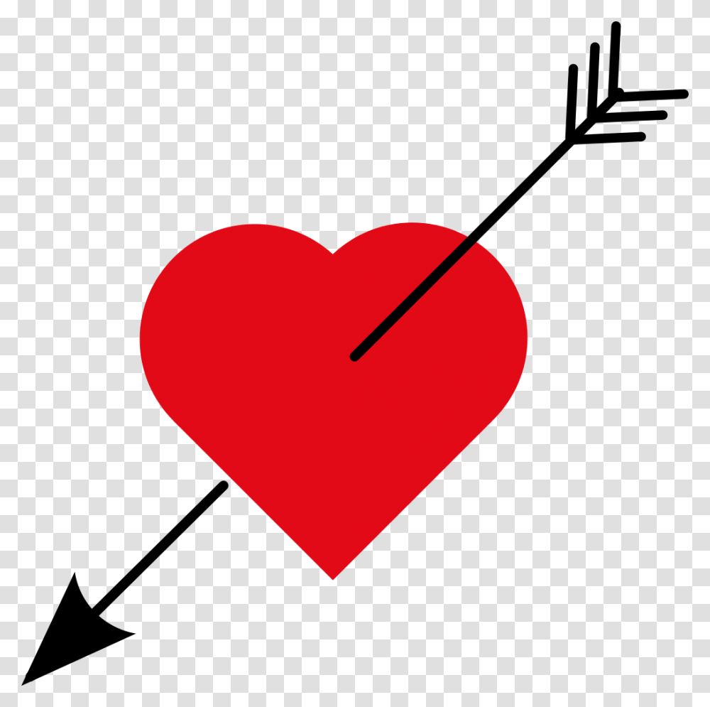 Love Heart With Arrow, Cushion, Pillow Transparent Png