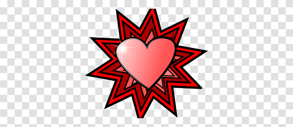 Love Heart With Sparkle Vector Image, Star Symbol Transparent Png