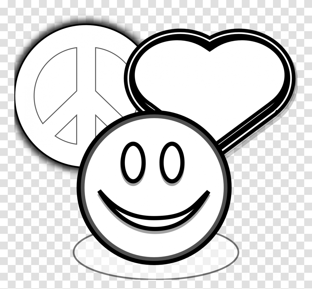 Love Hearts Sign In Black And White, Plant, Stencil Transparent Png