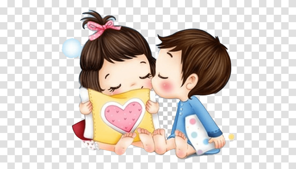 Love Hug Cartoon Boy And Girl, Person, Female, Kissing, Jigsaw Puzzle Transparent Png