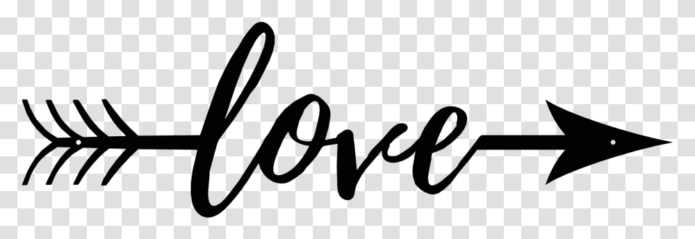 Love In Cursive With Arrow, Label, Handwriting, Alphabet Transparent Png