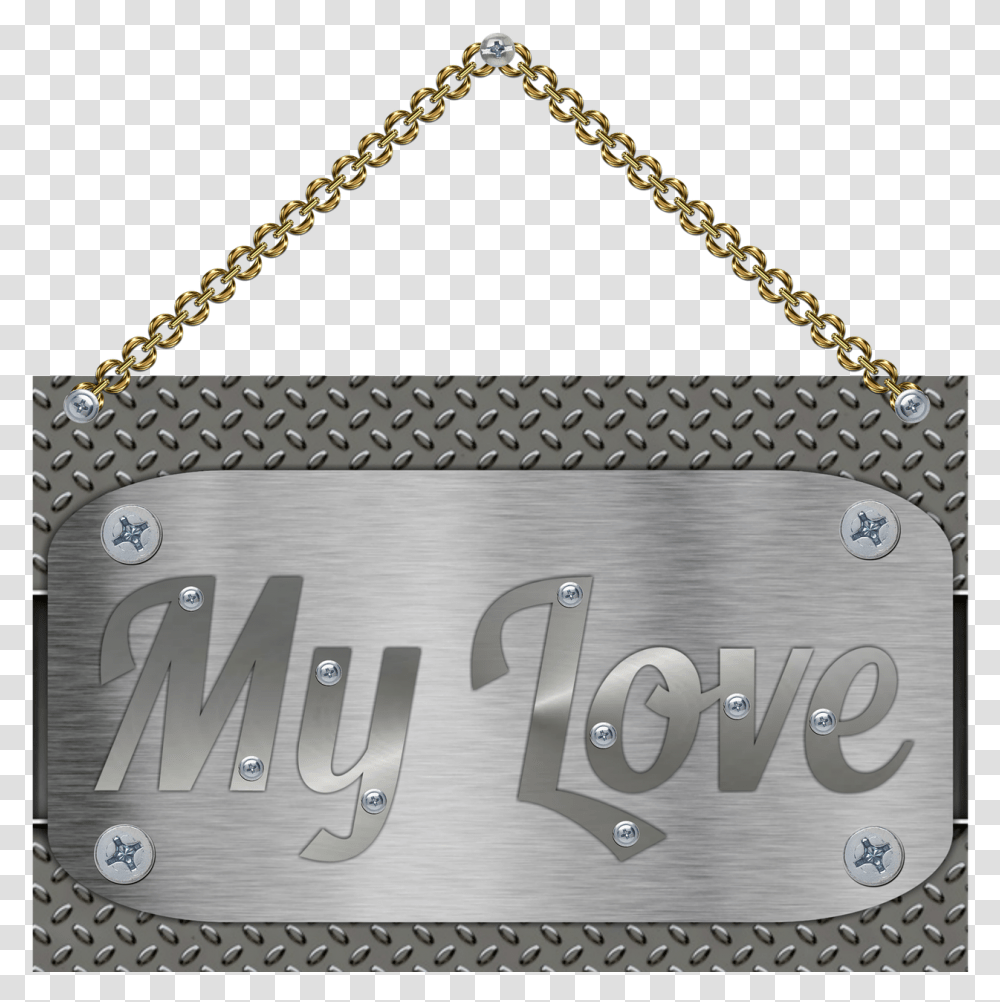 Love Iron Chain Flat Design Creative Screw Bolt Chain, Necklace, Accessories, Bag, Path Transparent Png