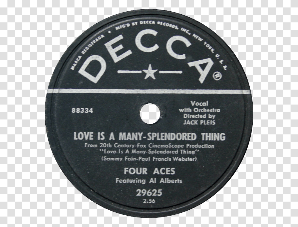 Love Is A Many Splendored Thing By Four Aces Featuring Rockin Through The Rye Bill Haley, Disk, Dvd, Wristwatch Transparent Png