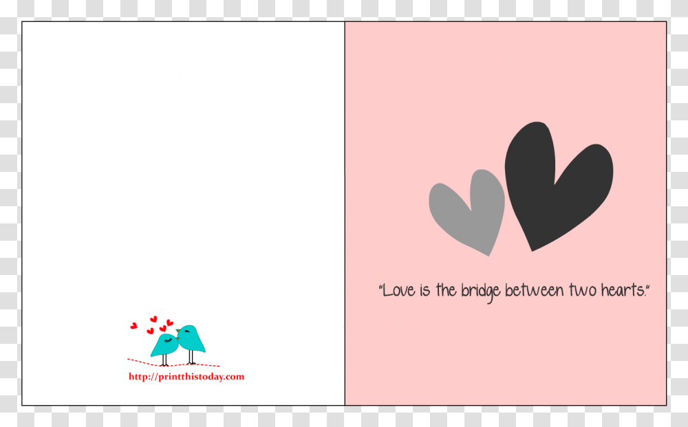 Love Is The Bridge Between Two Hearts Card Love Quotes, Advertisement, Poster, Bird, Animal Transparent Png