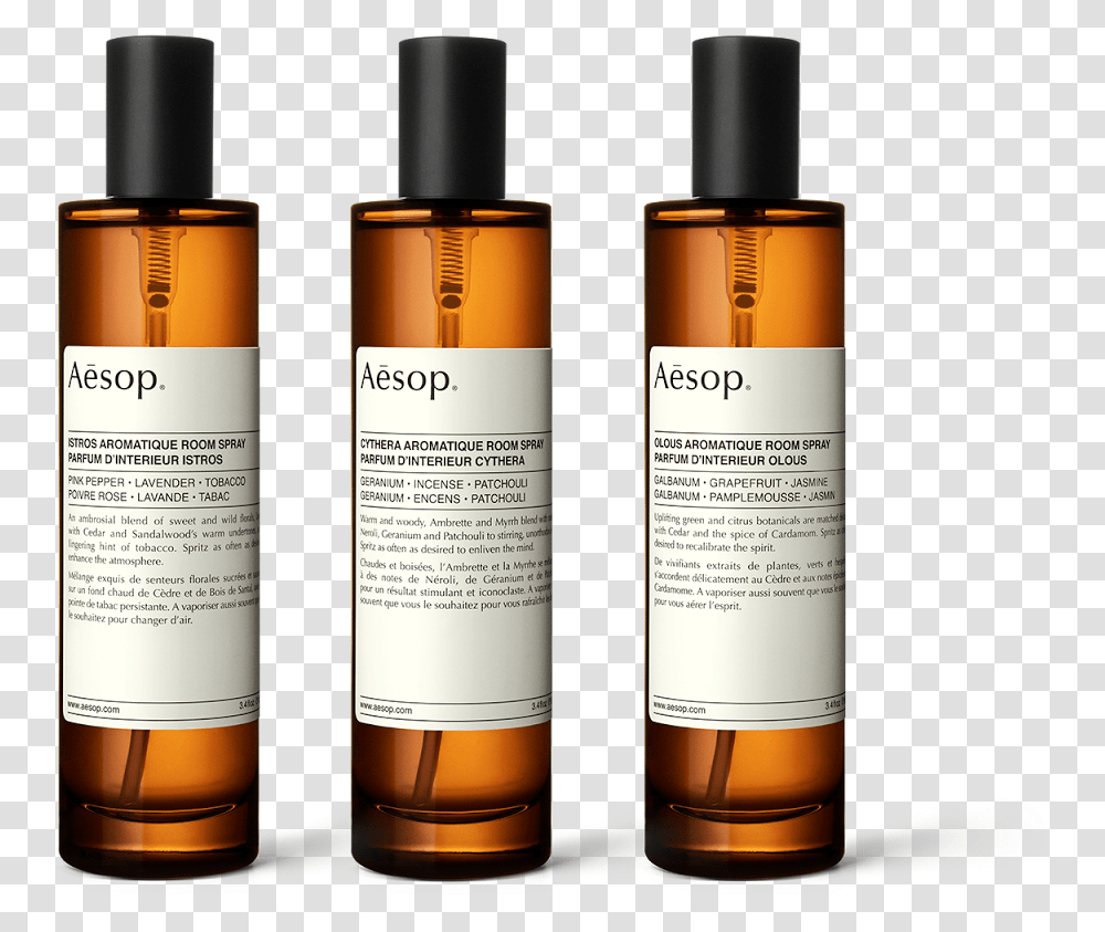 Love It Aesop Unveils Its Aromatique Room Sprays Aesop Room Spray, Label, Text, Bottle, Cosmetics Transparent Png