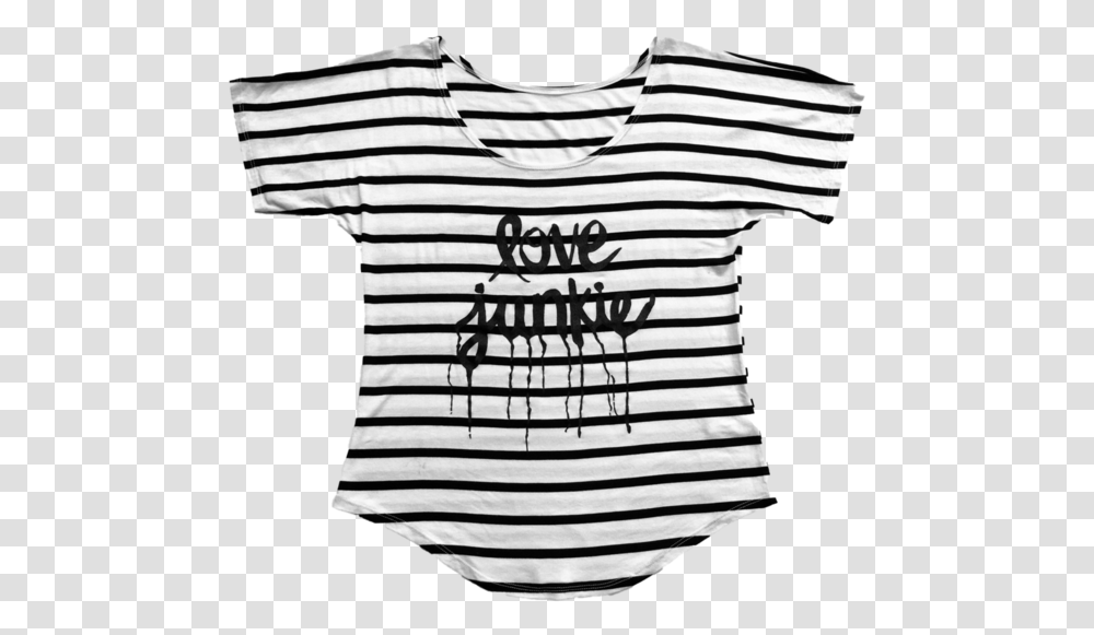 Love Junkie Dolman Blackwhite Stripe Solid, Clothing, Apparel, T-Shirt Transparent Png