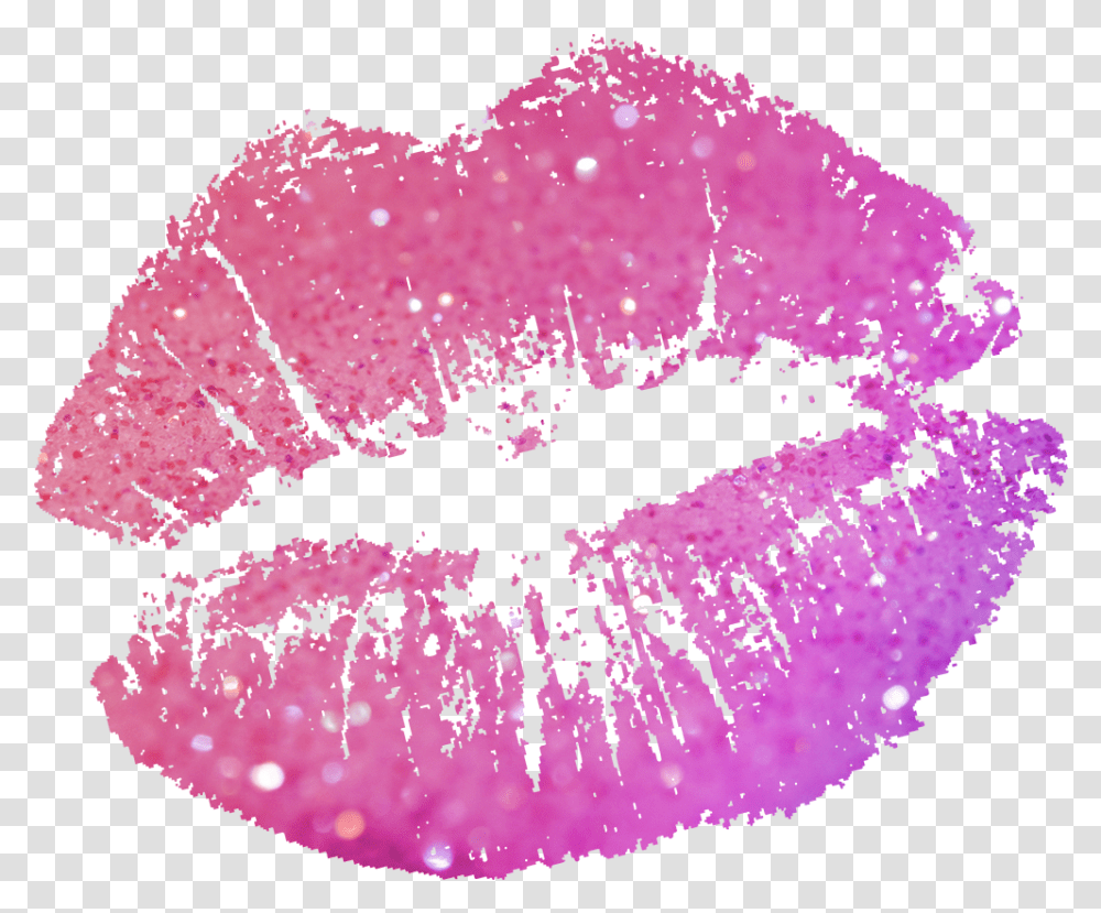 Love Kiss Glitter Glitterlips Pink Background Kiss Mark, Cosmetics, Mouth, Lipstick Transparent Png