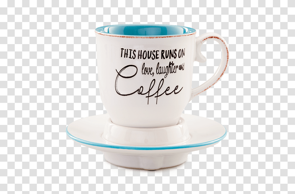 Love Laugh Coffee Scentsy Warmer, Coffee Cup, Saucer, Pottery, Mixer Transparent Png