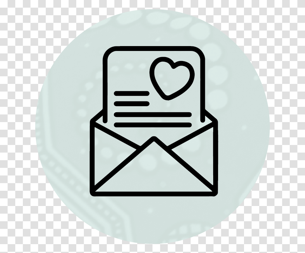 Love Letter Black And White Icon, Recycling Symbol, Number Transparent Png